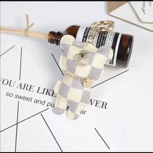 Beige grey bear Keychain